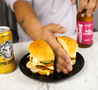 Burger on plate