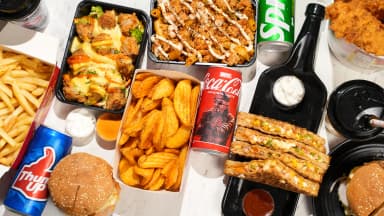 Fast Food menu from Snakkers
